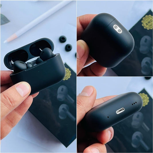 Black Airpods Pro 2 , Matte Black, Wireless Earbuds with ANC